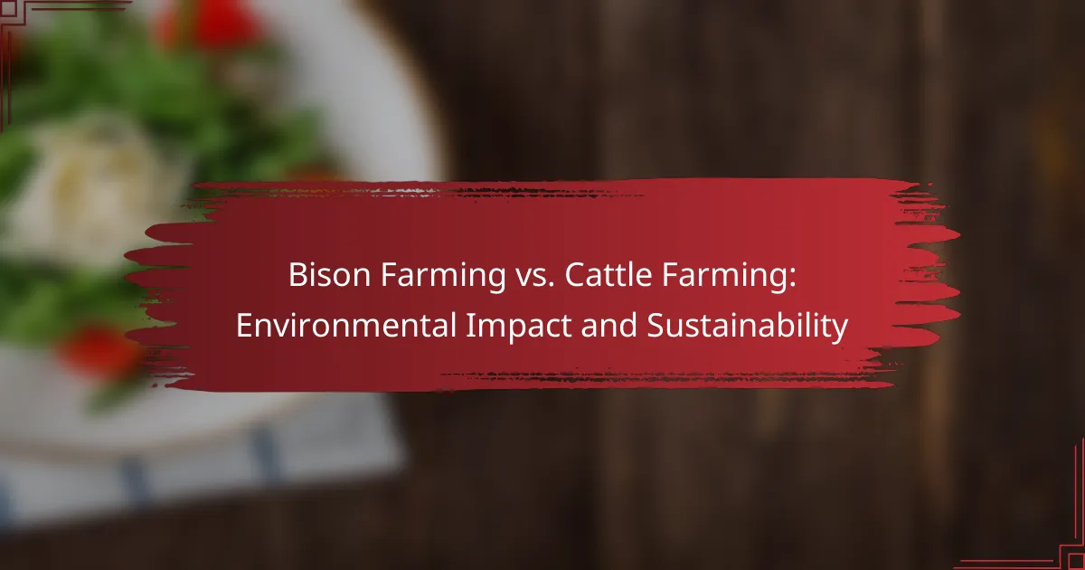 Bison Farming vs. Cattle Farming: Environmental Impact and Sustainability