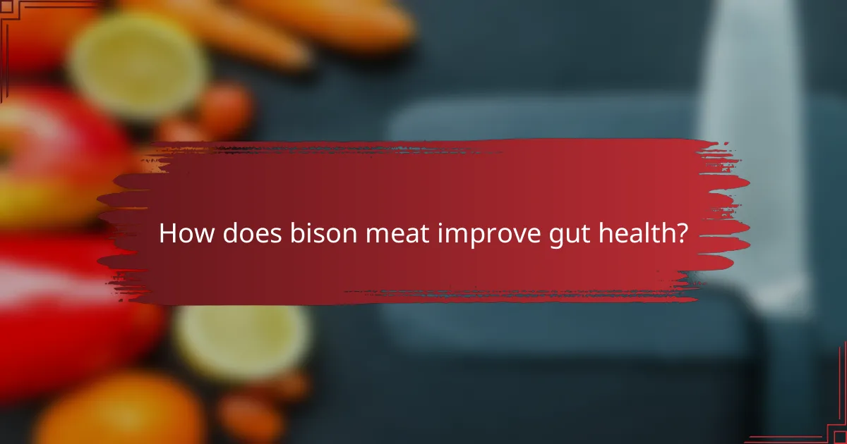 How does bison meat improve gut health?