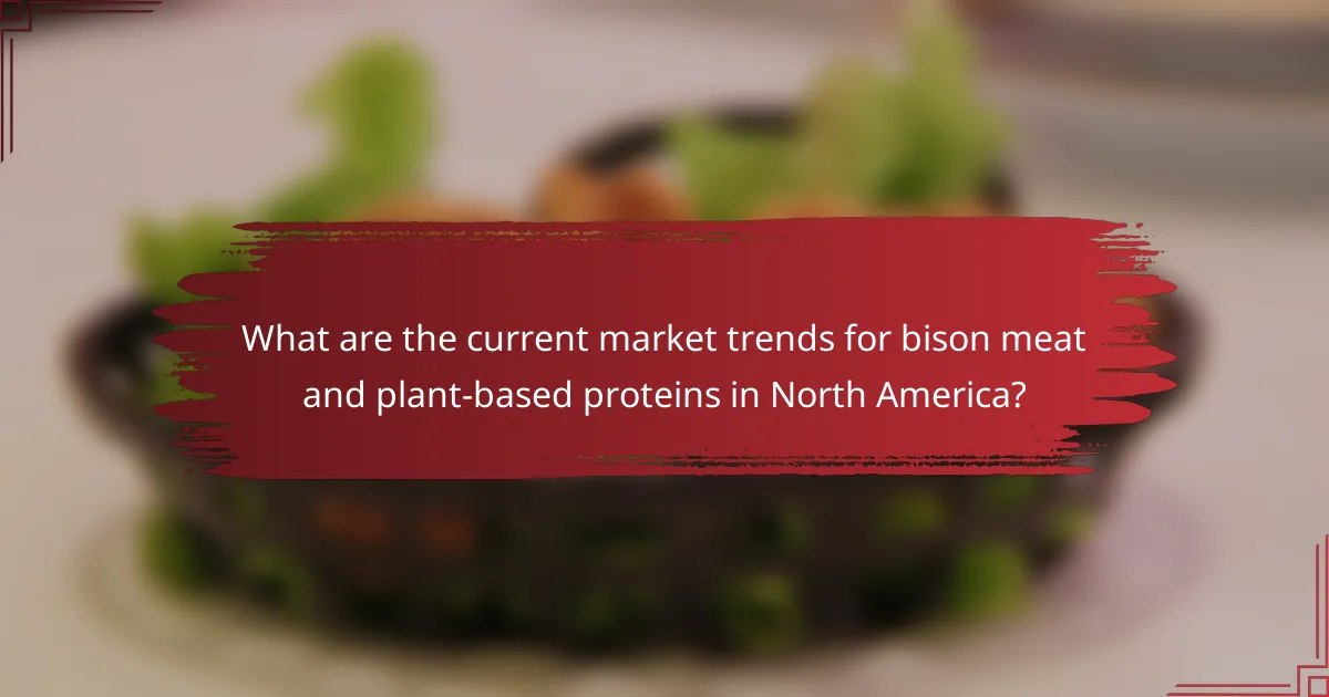 What are the current market trends for bison meat and plant-based proteins in North America?