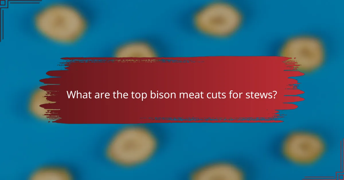 What are the top bison meat cuts for stews?