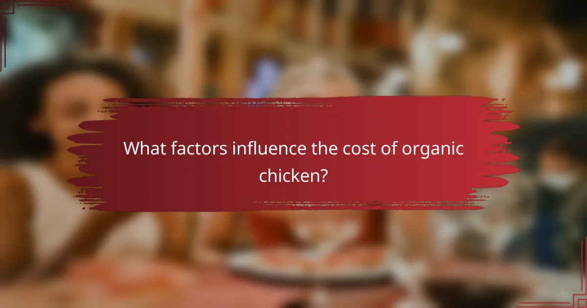 What factors influence the cost of organic chicken?